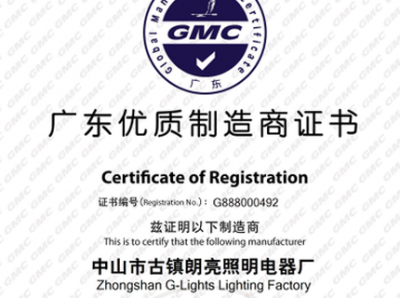 朗亮LED科技国际质量认证